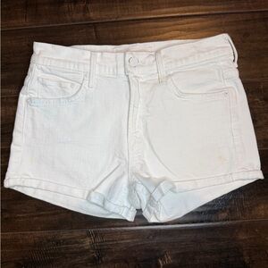 MOTHER Superior The Teaser Donut Roll Shorts - Totally Innocent White, Sz 25
